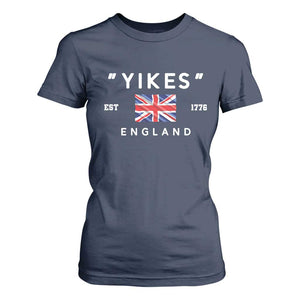 Funny Yikes England 1776 T Shirt For Women 4th Of July USA Union Jack Flag TS11 Navy Print Your Wear