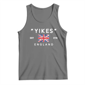 Funny Yikes England 1776 Tank Top 4th Of July USA Union Jack Flag TS11 Black Heather Print Your Wear