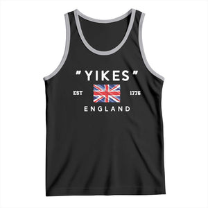 Funny Yikes England 1776 Tank Top 4th Of July USA Union Jack Flag TS11 Black Athletic Heather Print Your Wear