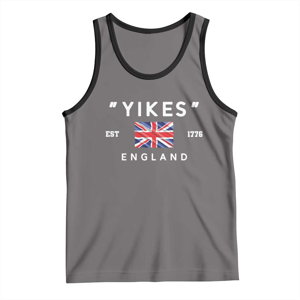 Funny Yikes England 1776 Tank Top 4th Of July USA Union Jack Flag TS11 Deep Heather Black Print Your Wear