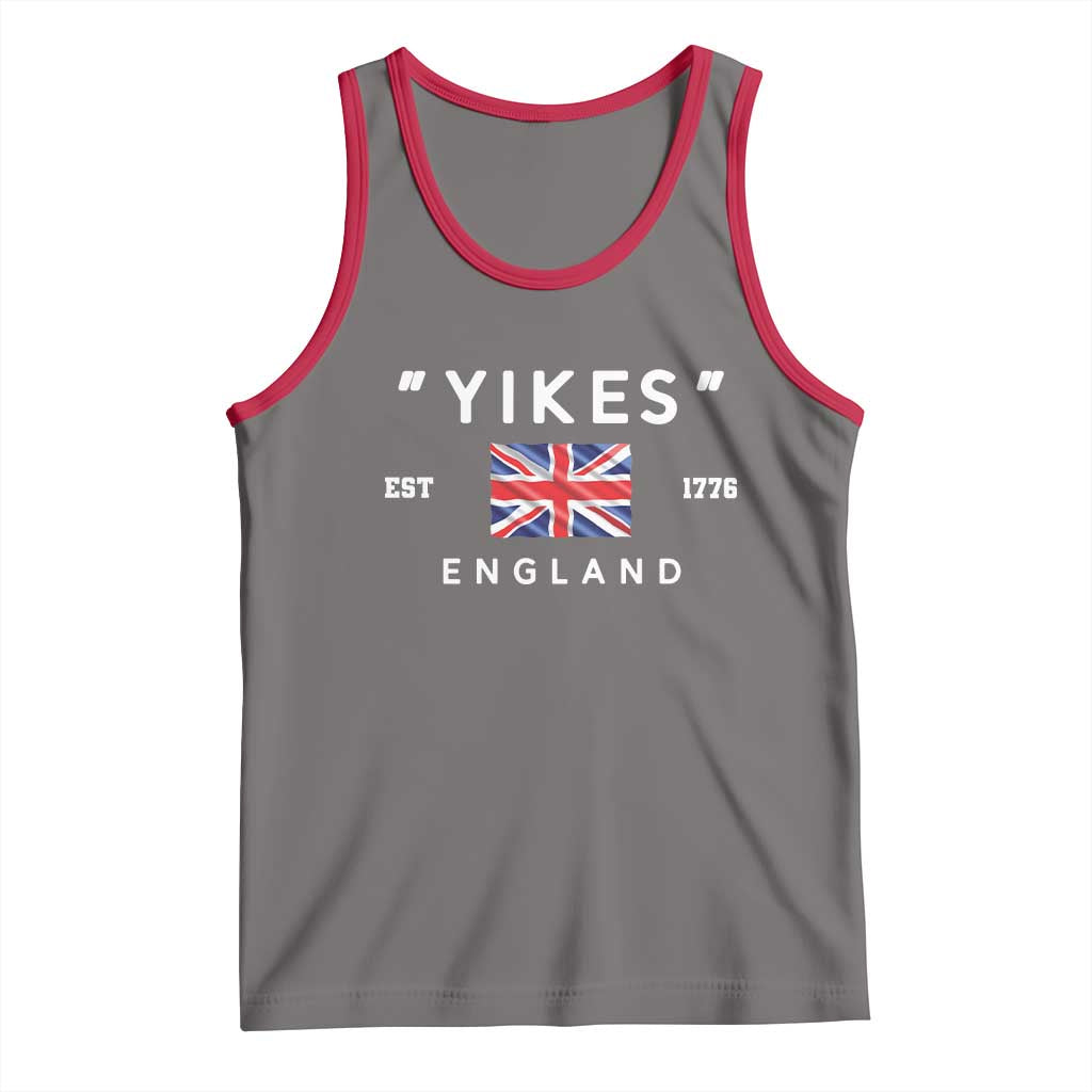 Funny Yikes England 1776 Tank Top 4th Of July USA Union Jack Flag TS11 Deep Heather Red Print Your Wear