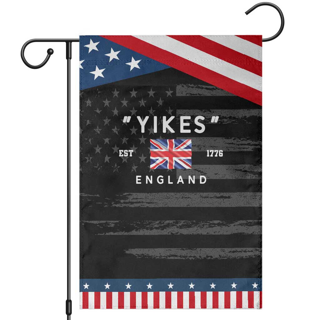 Funny Yikes England 1776 Garden Flag 4th Of July USA Union Jack Flag TS11 Distressed Black Blue Print Your Wear