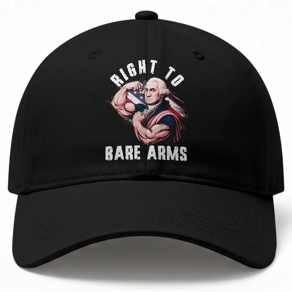 Funny Right To Bare Arms Baseball Cap 4th Of July Gym George Washington TS11 Print Your Wear