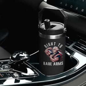 Funny Right To Bare Arms Flip Straw Tumbler 4th Of July Gym George Washington TS11 Print Your Wear