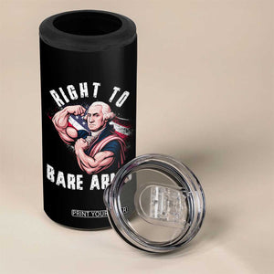 Funny Right To Bare Arms 4 in 1 Can Cooler Tumbler 4th Of July Gym George Washington TS11 Print Your Wear