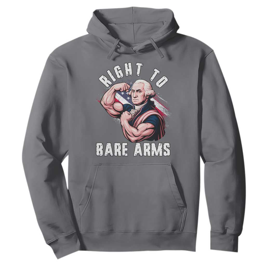 Funny Right To Bare Arms Hoodie 4th Of July Gym George Washington TS11 Charcoal Print Your Wear