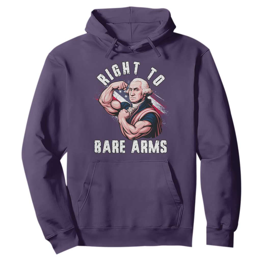 Funny Right To Bare Arms Hoodie 4th Of July Gym George Washington TS11 Purple Print Your Wear
