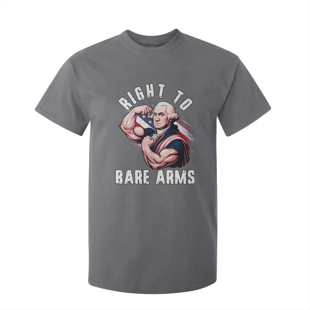 Funny Right To Bare Arms T Shirt For Kid 4th Of July Gym George Washington TS11 Charcoal Print Your Wear