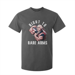 Funny Right To Bare Arms T Shirt For Kid 4th Of July Gym George Washington TS11 Dark Heather Print Your Wear