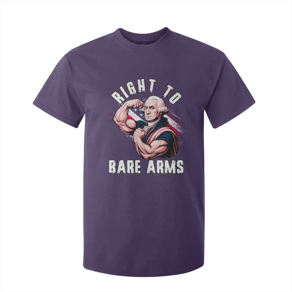 Funny Right To Bare Arms T Shirt For Kid 4th Of July Gym George Washington TS11 Purple Print Your Wear