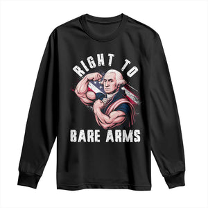 Funny Right To Bare Arms Long Sleeve Shirt 4th Of July Gym George Washington TS11 Black Print Your Wear