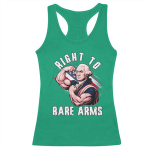 Funny Right To Bare Arms Racerback Tank Top 4th Of July Gym George Washington TS11 Irish Green Print Your Wear