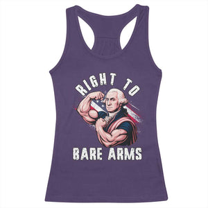 Funny Right To Bare Arms Racerback Tank Top 4th Of July Gym George Washington TS11 Purple Print Your Wear