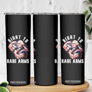 Funny Right To Bare Arms Skinny Tumbler 4th Of July Gym George Washington TS11 Print Your Wear