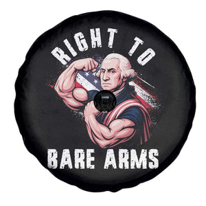 Funny Right To Bare Arms Spare Tire Cover 4th Of July Gym George Washington TS11 Print Your Wear