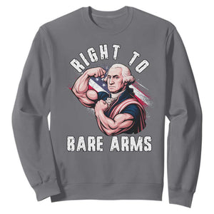 Funny Right To Bare Arms Sweatshirt 4th Of July Gym George Washington TS11 Charcoal Print Your Wear