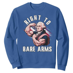 Funny Right To Bare Arms Sweatshirt 4th Of July Gym George Washington TS11 Royal Blue Print Your Wear