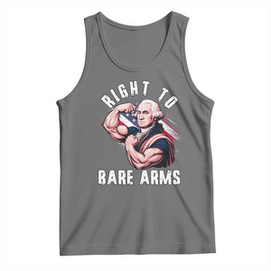 Funny Right To Bare Arms Tank Top 4th Of July Gym George Washington TS11 Black Heather Print Your Wear