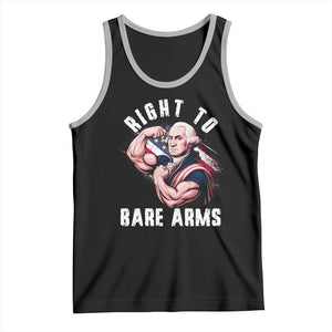 Funny Right To Bare Arms Tank Top 4th Of July Gym George Washington TS11 Black Athletic Heather Print Your Wear