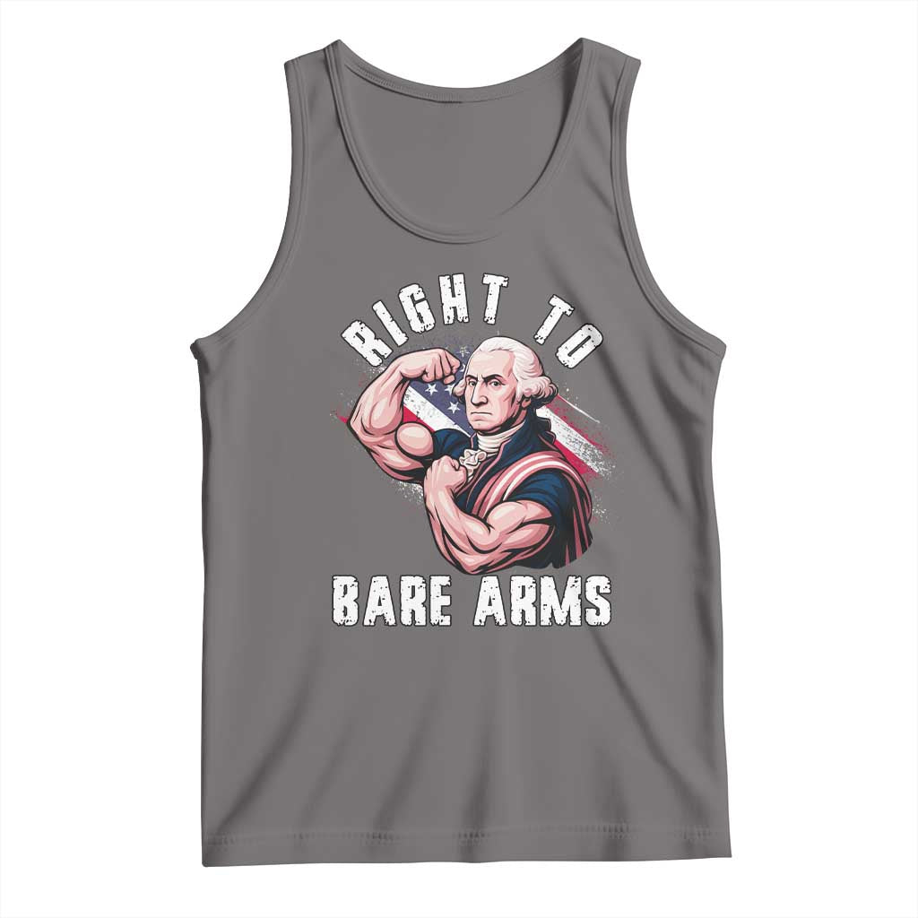 Funny Right To Bare Arms Tank Top 4th Of July Gym George Washington TS11 Deep Heather Print Your Wear