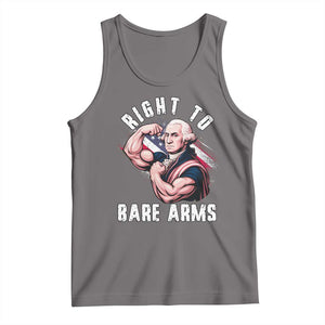 Funny Right To Bare Arms Tank Top 4th Of July Gym George Washington TS11 Deep Heather Print Your Wear