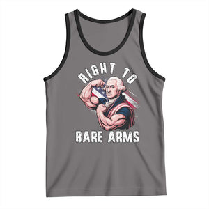 Funny Right To Bare Arms Tank Top 4th Of July Gym George Washington TS11 Deep Heather Black Print Your Wear