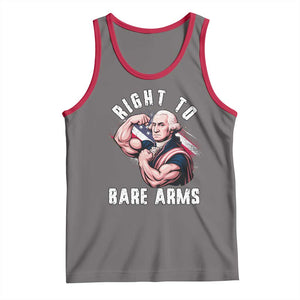 Funny Right To Bare Arms Tank Top 4th Of July Gym George Washington TS11 Deep Heather Red Print Your Wear