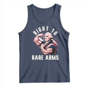 Funny Right To Bare Arms Tank Top 4th Of July Gym George Washington TS11 Navy Print Your Wear
