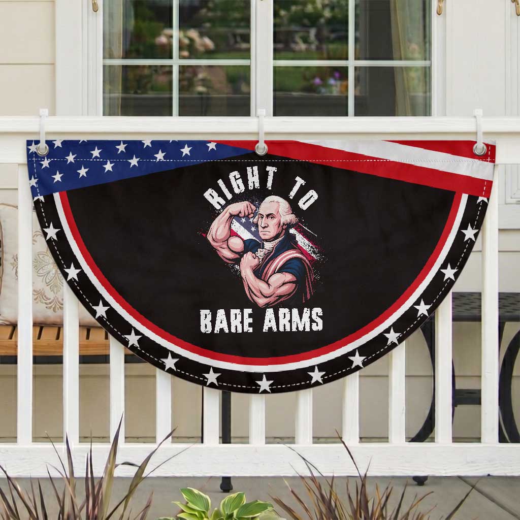 Funny Right To Bare Arms Patriotic Fan Flag 4th Of July Gym George Washington