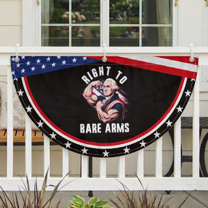 Funny Right To Bare Arms Patriotic Fan Flag 4th Of July Gym George Washington