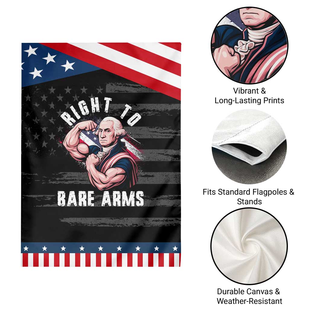 Funny Right To Bare Arms Patriotic Garden Flag 4th Of July Gym George Washington TS11 Print Your Wear