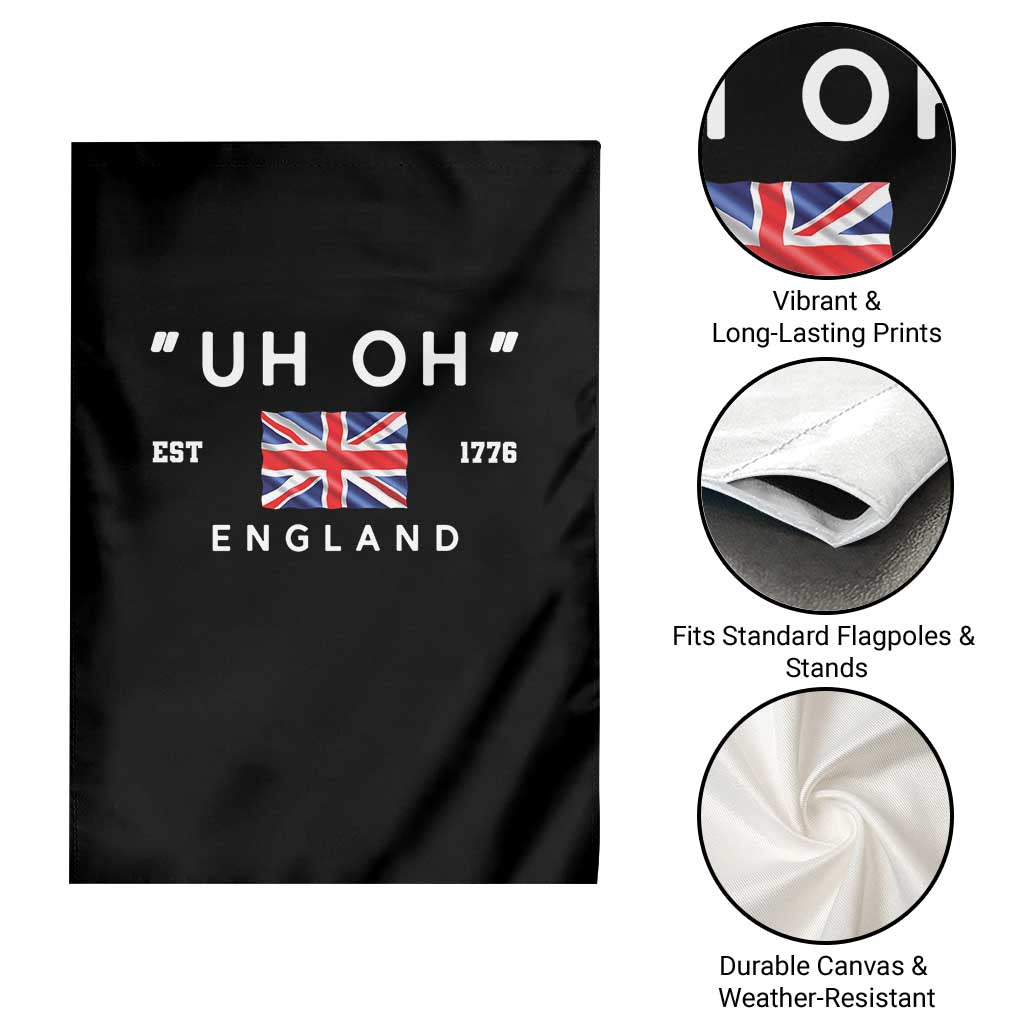 Funny Uh Oh England 1776 Garden Flag 4th Of July USA Union Jack Flag TS11 Print Your Wear