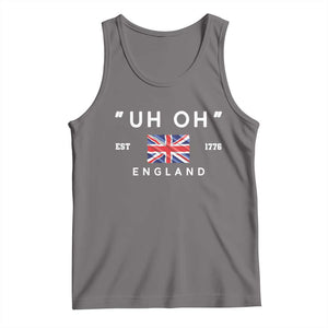 Funny Uh Oh England 1776 Tank Top 4th Of July USA Union Jack Flag TS11 Deep Heather Print Your Wear