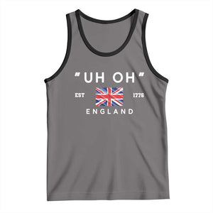 Funny Uh Oh England 1776 Tank Top 4th Of July USA Union Jack Flag TS11 Deep Heather Black Print Your Wear