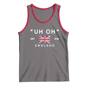 Funny Uh Oh England 1776 Tank Top 4th Of July USA Union Jack Flag TS11 Deep Heather Red Print Your Wear