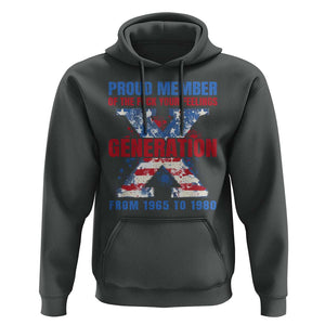 Gen X Hoodie Proud Member Of The Fuck Your Feelings American Flag TS11 Dark Heather Print Your Wear
