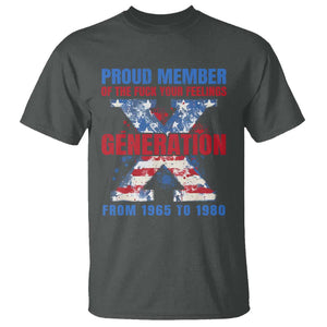 Gen X T Shirt Proud Member Of The Fuck Your Feelings American Flag TS11 Dark Heather Print Your Wear