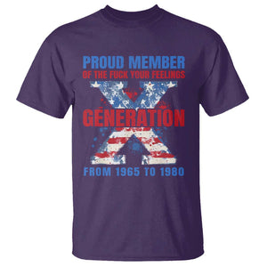 Gen X T Shirt Proud Member Of The Fuck Your Feelings American Flag TS11 Purple Print Your Wear