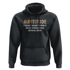 Funny Aunt Hoodie Auntitude Leopard Nephew Niece TS11 Black Print Your Wear
