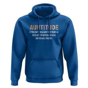 Funny Aunt Hoodie Auntitude Leopard Nephew Niece TS11 Royal Blue Print Your Wear