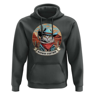 Meowdy Partner Hoodie Cowboy Cat Country Western Pet Owner TS11 Dark Heather Print Your Wear