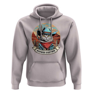 Meowdy Partner Hoodie Cowboy Cat Country Western Pet Owner TS11 Ice Gray Print Your Wear