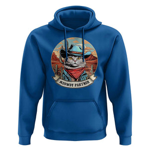 Meowdy Partner Hoodie Cowboy Cat Country Western Pet Owner TS11 Royal Blue Print Your Wear