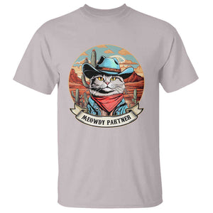 Meowdy Partner T Shirt Cowboy Cat Country Western Pet Owner TS11 Ice Gray Print Your Wear