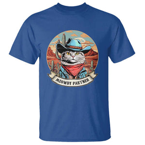 Meowdy Partner T Shirt Cowboy Cat Country Western Pet Owner TS11 Royal Blue Print Your Wear