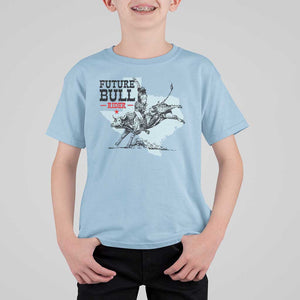 Future Bull Rider T Shirt For Kid Rodeo Cowboy Western Texas TS11 Light Blue Print Your Wear