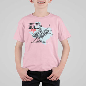 Future Bull Rider T Shirt For Kid Rodeo Cowboy Western Texas TS11 Light Pink Print Your Wear