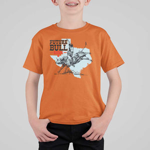 Future Bull Rider T Shirt For Kid Rodeo Cowboy Western Texas TS11 Orange Print Your Wear