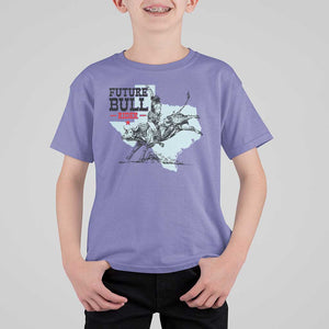 Future Bull Rider T Shirt For Kid Rodeo Cowboy Western Texas TS11 Violet Print Your Wear