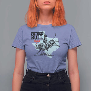 Future Bull Rider T Shirt For Women Rodeo Cowboy Western Texas TS11 Violet Print Your Wear